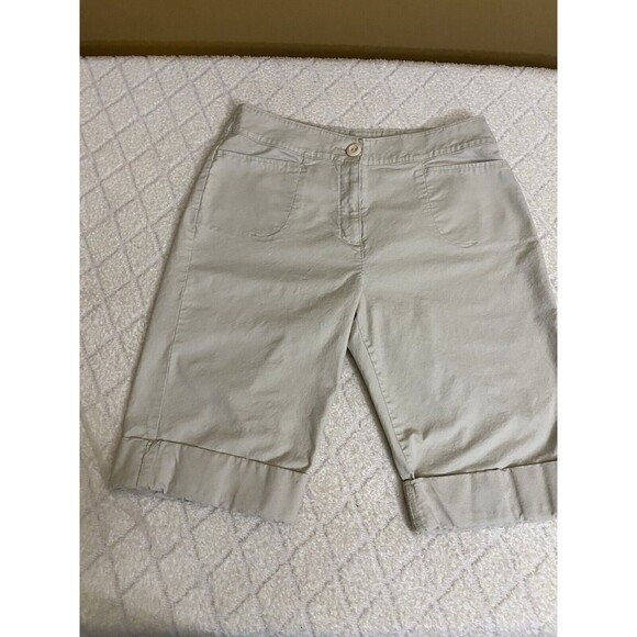 Vintage Woolrich Women’s Beige Shorts Front/back Pockets Size 10 - Picture 5 of 14